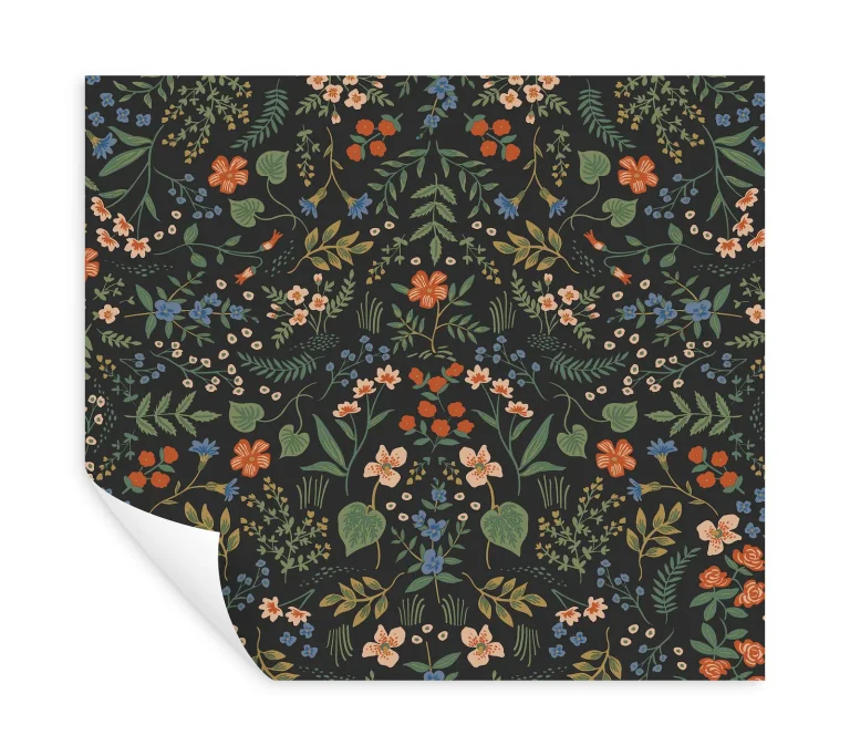Rifle Paper Co. Wildwood Peel and Stick Wallpaper - Black — Ảnh 4