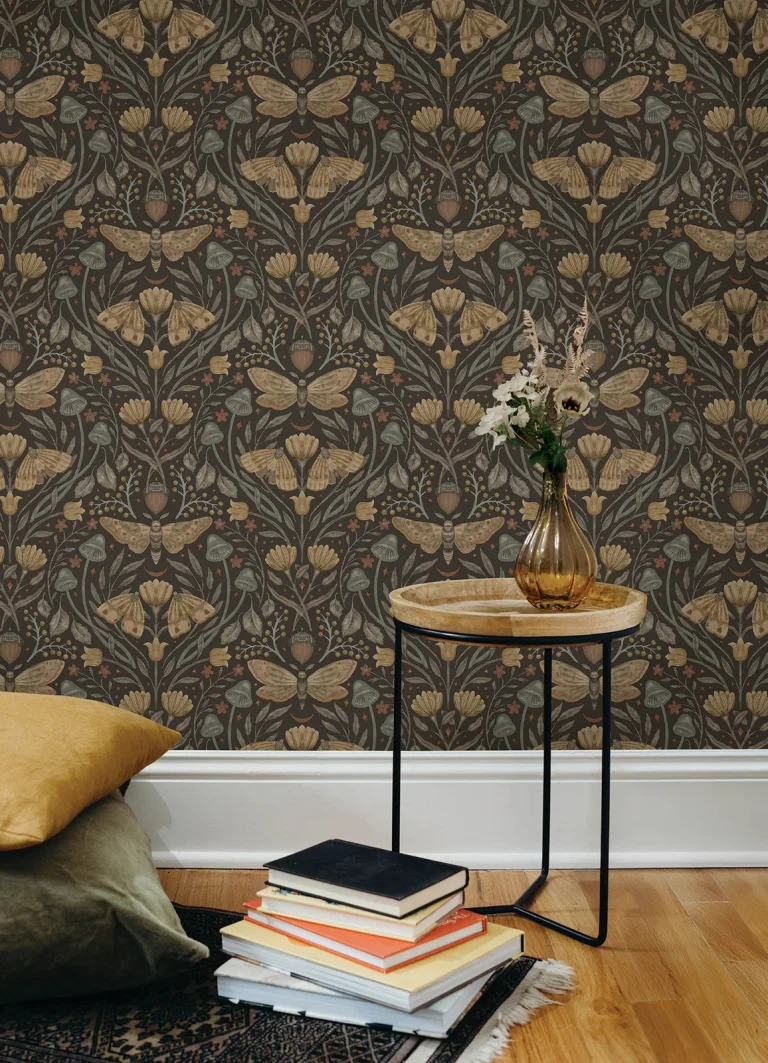 Chesapeake Mystic Moth Forest Magic Wallpaper - Black — Ảnh 4