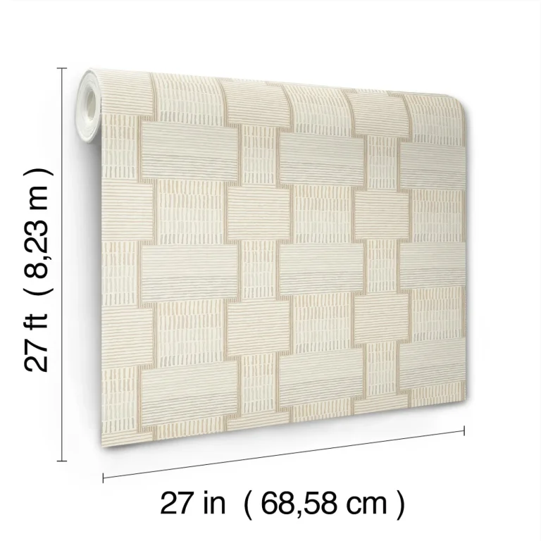 La Broderie Wallpaper - Beige — Image 4
