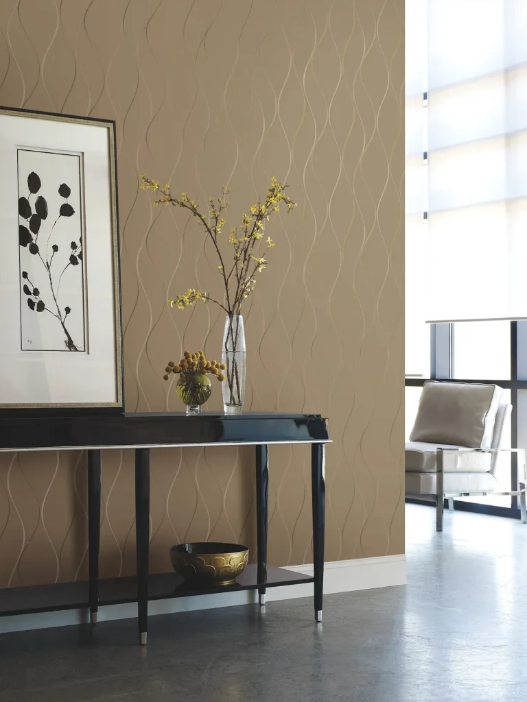 Wavy Stripe Wallpaper - Soft Gold — Image 2