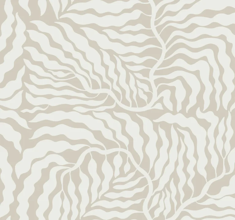 Fern Fronds Wallpaper - Taupe/White — Ảnh 2