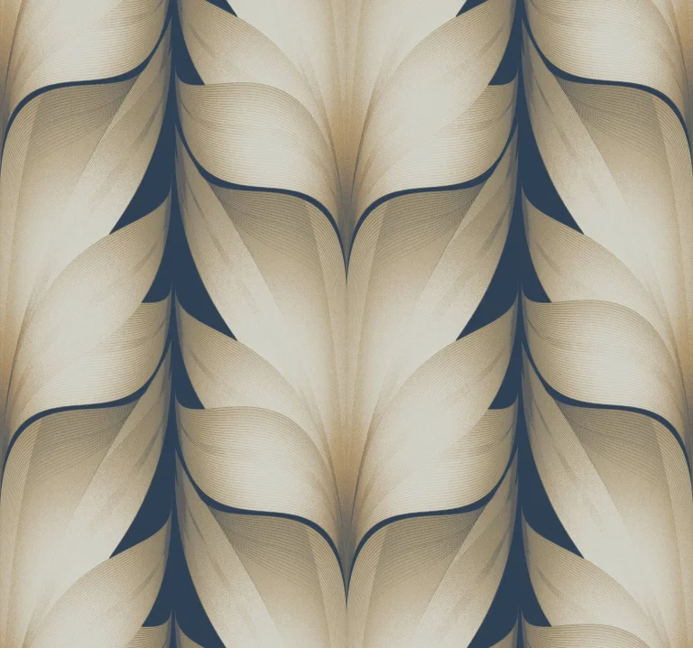 Candice Olson Lotus Light Stripe Wallpaper - Navy — Image 5