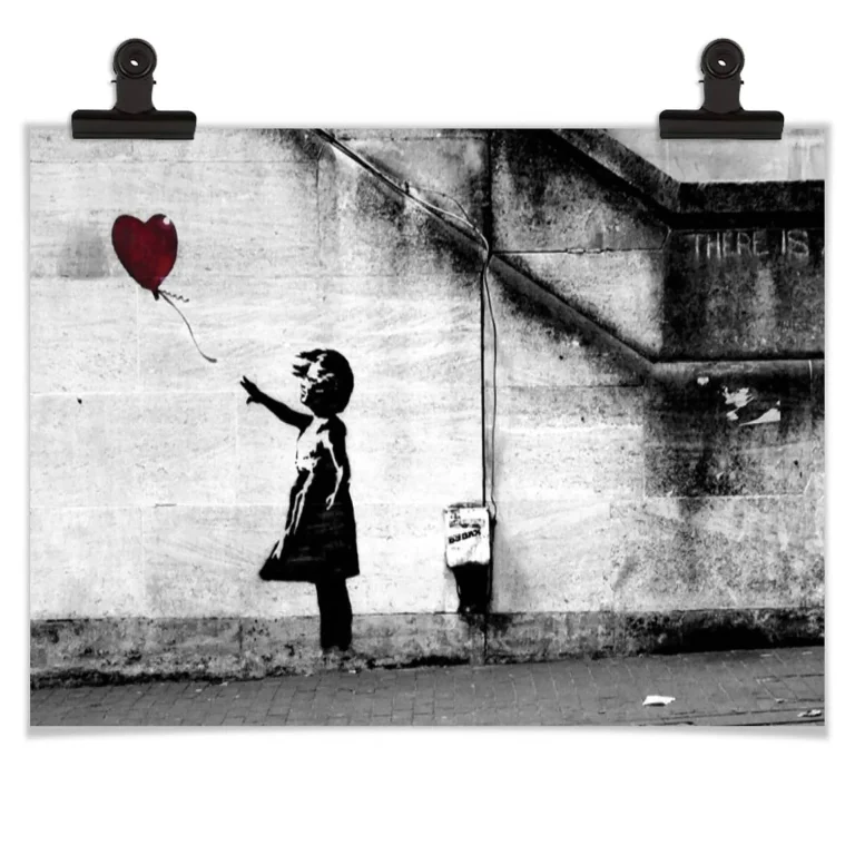Banksy - "Girl With Balloon" Poster - 30 x 24cm — Ảnh 5