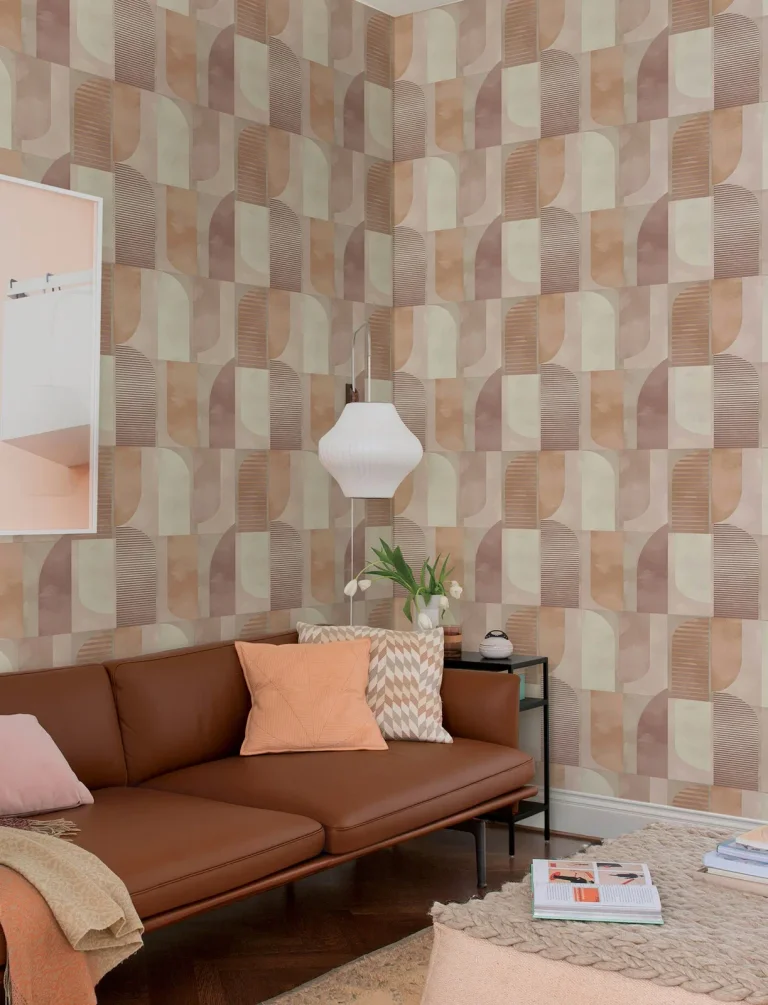 Otto Abstract Geometric Wallpaper - Terracotta — Ảnh 5