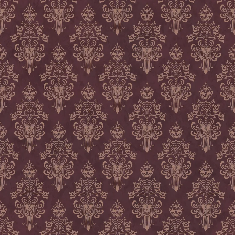 Disney Haunted Mansion Peel and Stick Wallpaper - Maroon — Ảnh 5