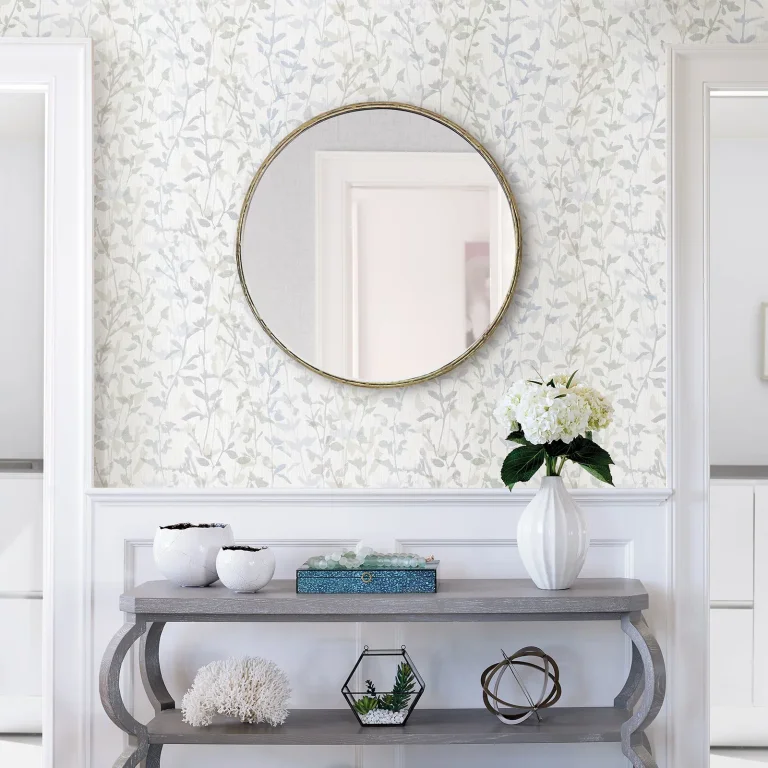 Thea Floral Trail Wallpaper - Grey — Image 3