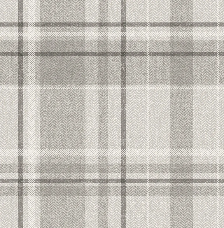 Harris Plaid Chevron Wallpaper - Grey — Ảnh 2