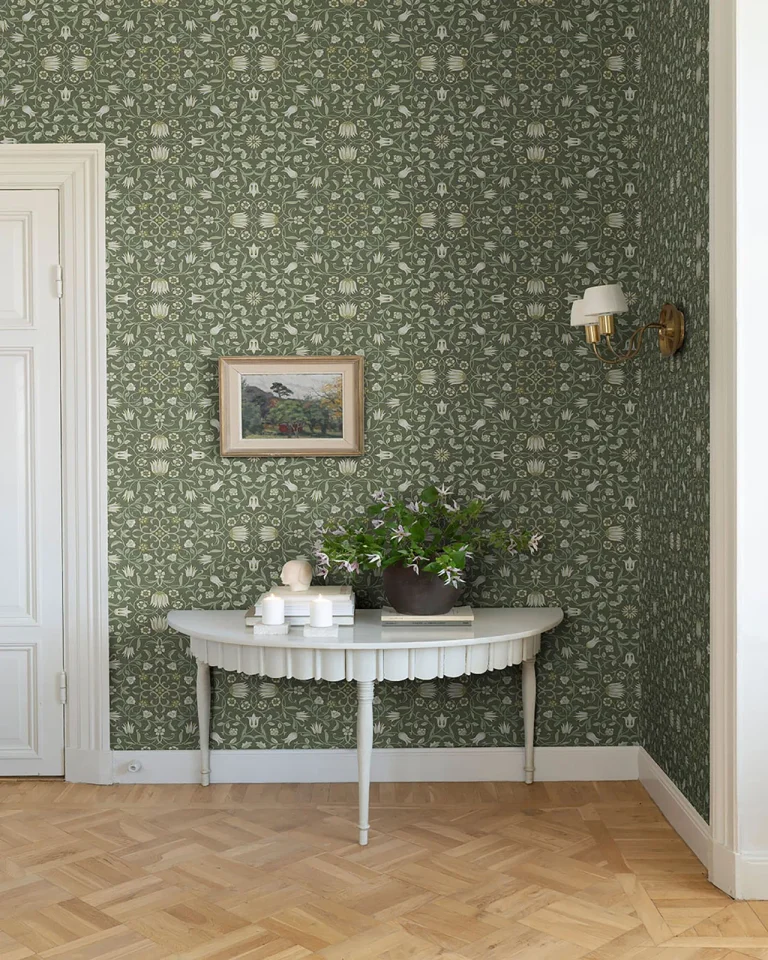 No 1 Holland Park Floral Wallpaper - Green — Ảnh 2