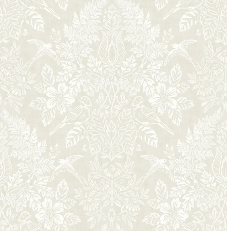 Chris Loves Julia Finch Woodland Damask Wallpaper - Ivory — Image 3