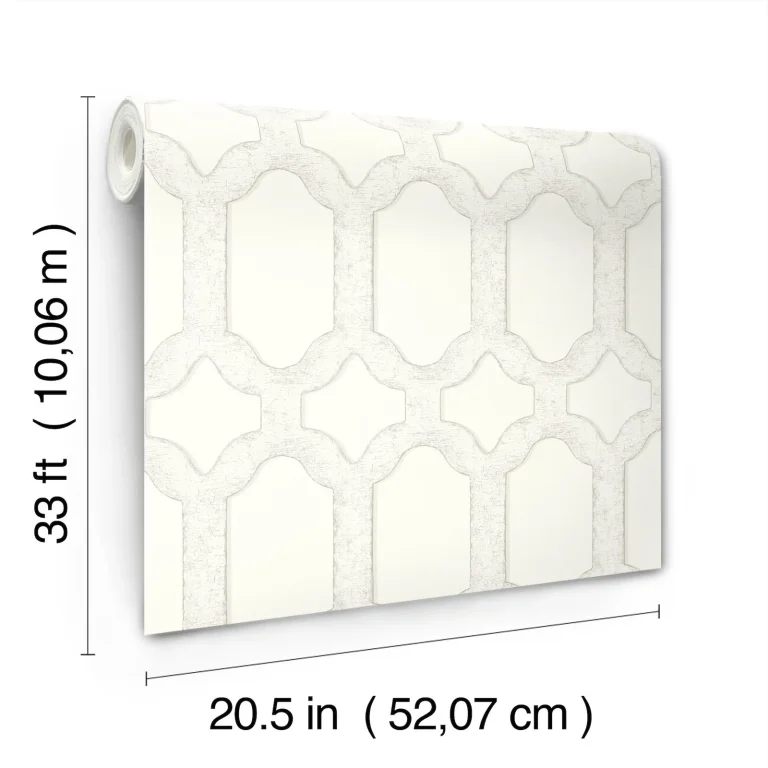Chesapeake Chervil Trellis Wallpaper - White — Ảnh 4