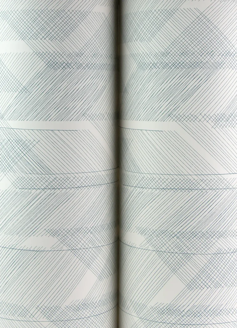 Bryant Crosshatch Wallpaper - Blue — Image 6