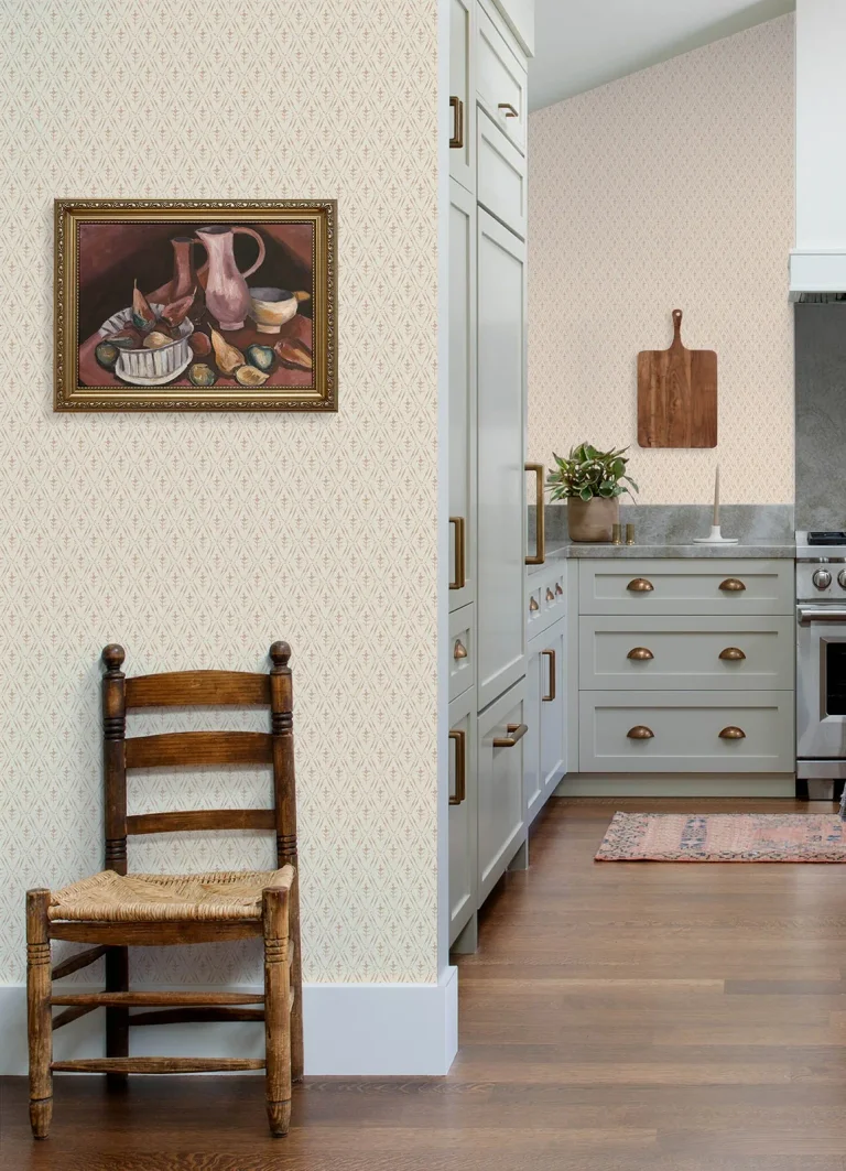 Chris Loves Julia Tillie Diamond Floral Wallpaper - Blush — Ảnh 4