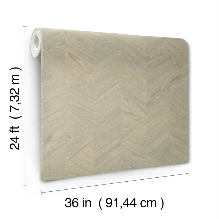 Ronald Redding Interlocking Wood Wallpaper - Moss — Image 4