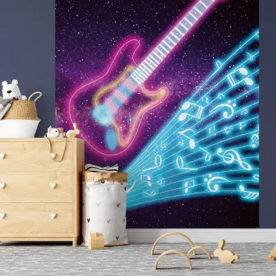 Kids Guitar - Wall Mural 5013 - 4 Panel - 192cm x 260cm