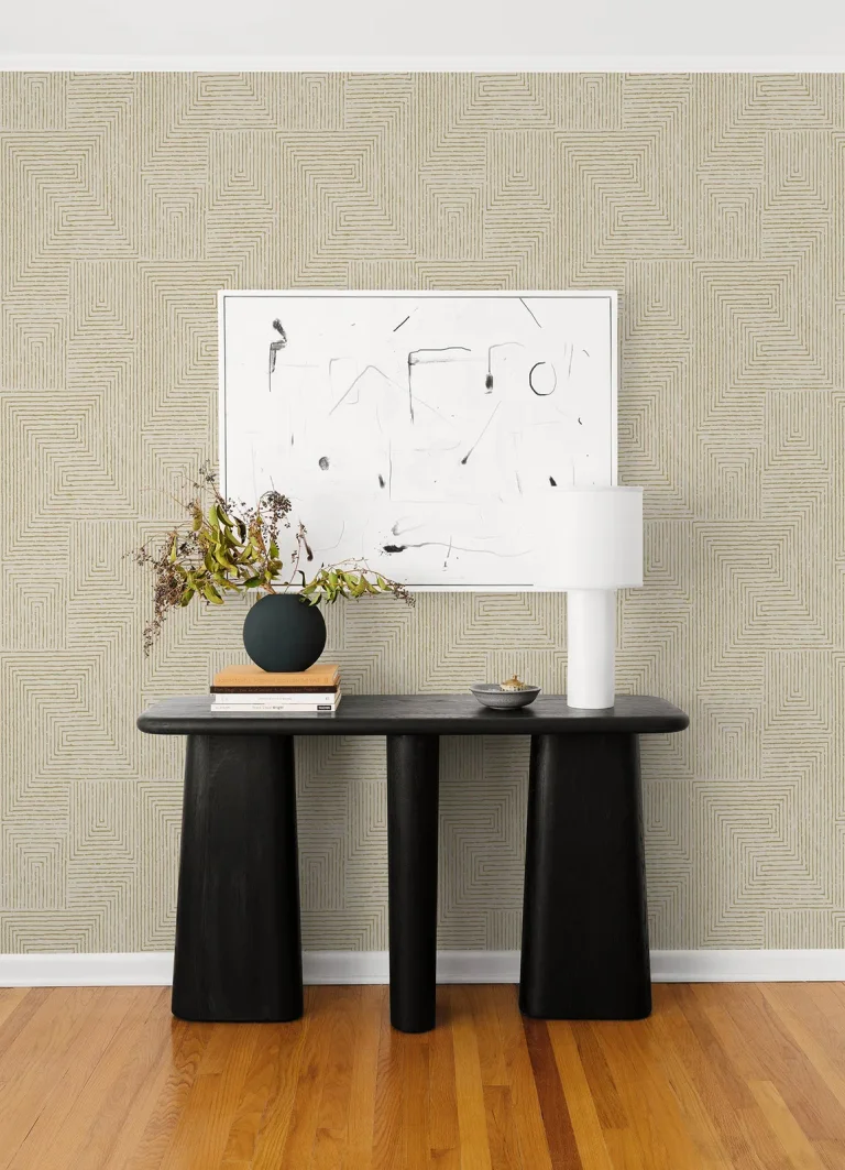 Mortenson Geometric Wallpaper - Gold — Ảnh 4