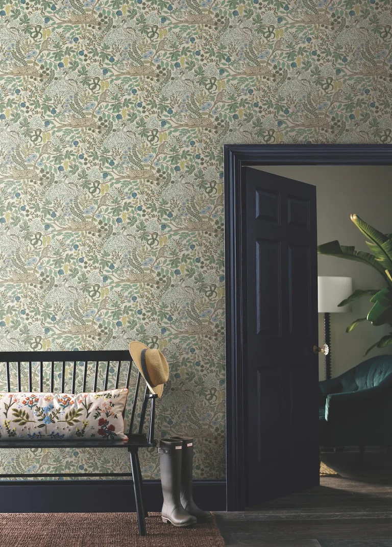 Rifle Paper Co. Safari Jungle Toile Peel and Stick Wallpaper - Cream — Ảnh 5