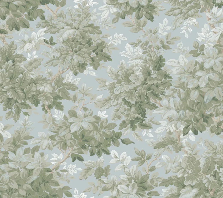 Greenwood Deciduous Wallpaper - Light Blue — Ảnh 3