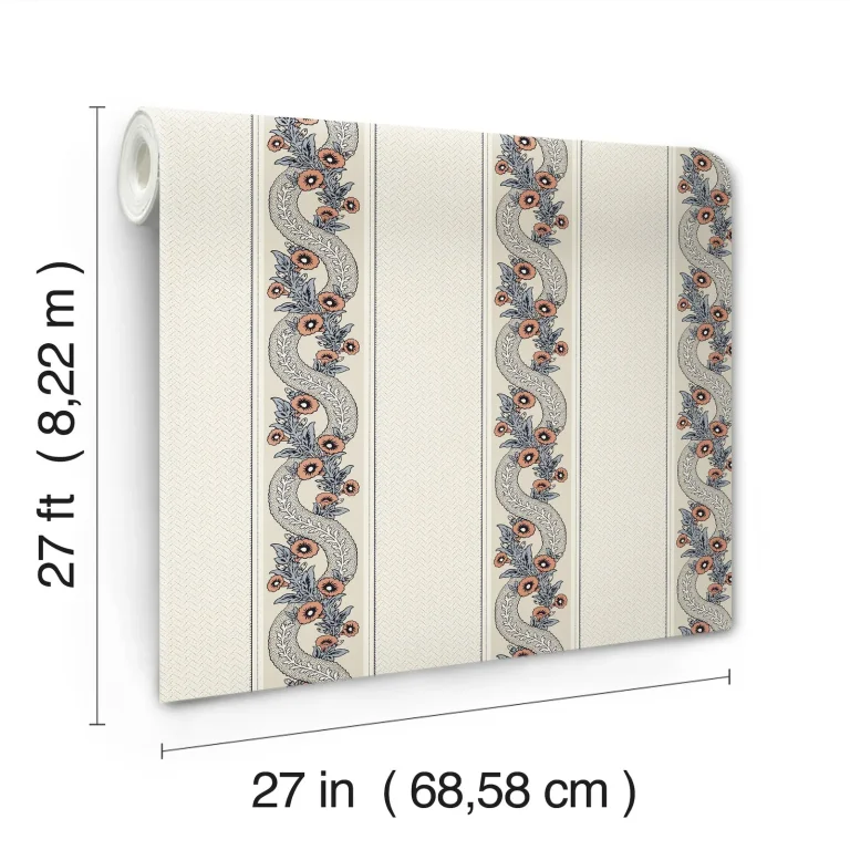Ronald Redding Abbey's Garland Wallpaper - Coral — Ảnh 4