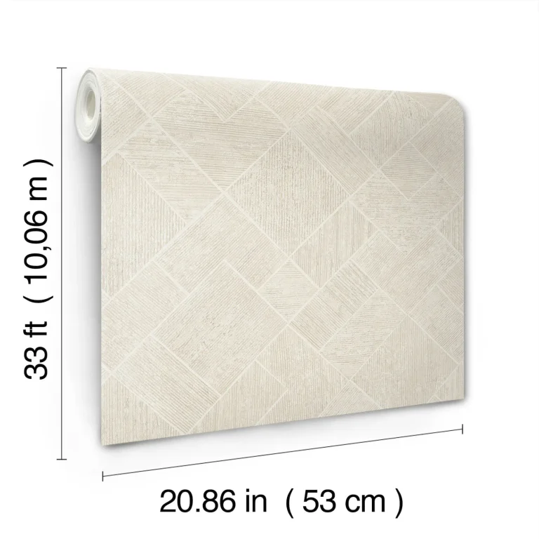 Marquetry Tile Wallpaper - Beige — Ảnh 3