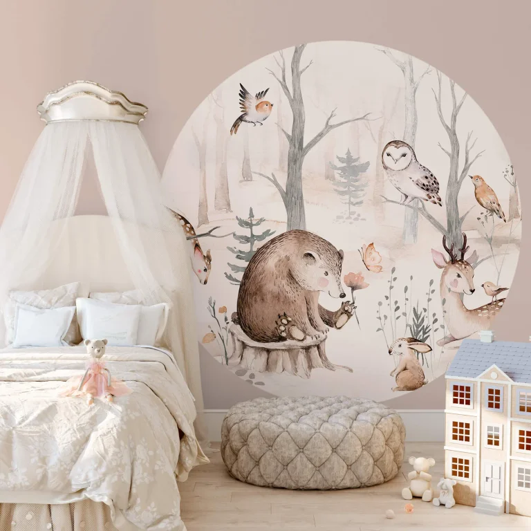 Forest Animal Friends - Wall Mural 5510 - 8 Panel - 384cm x 260cm — Ảnh 2