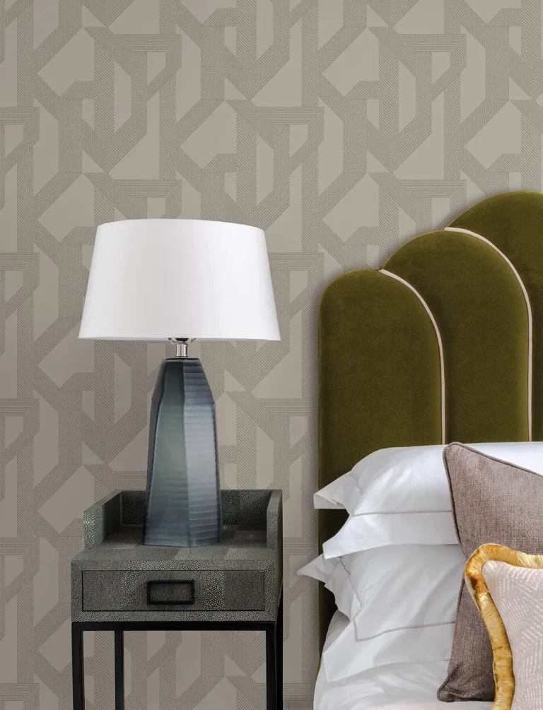 Franz Geometric Wallpaper - Dove — Ảnh 6