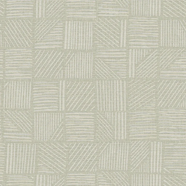Chiseled Patchwork Faux Fabric Wallpaper - Sage — Image 2