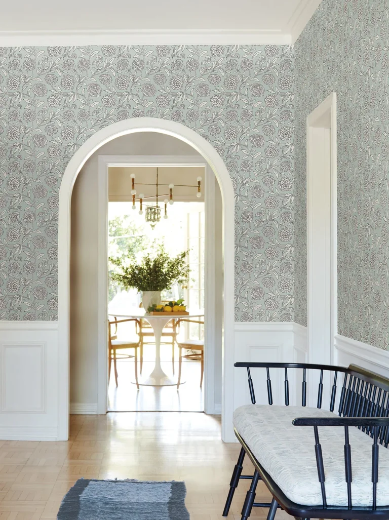 Chatsworth Garden Floral Trail Wallpaper - Sky Blue — Ảnh 2