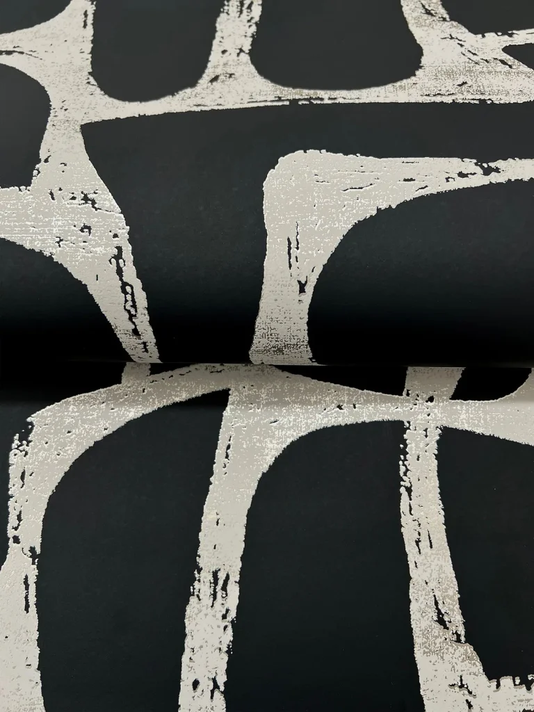 Candice Olson Craftsman Geometric Wallpaper - Black — Image 7