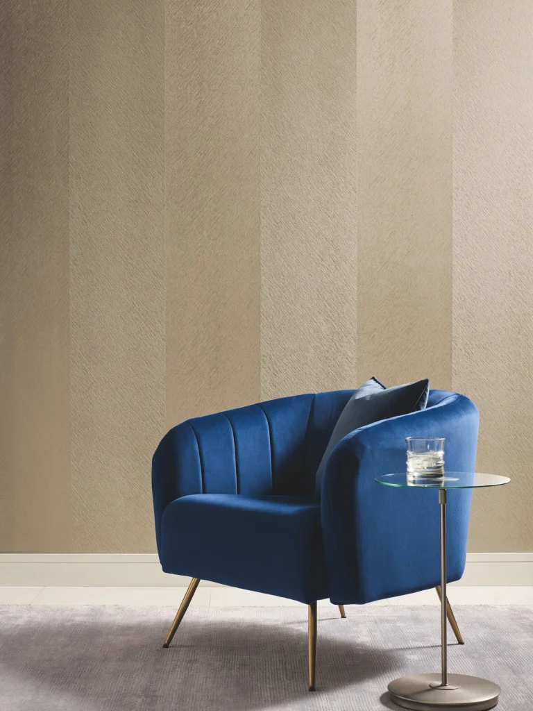 Etched Chevron Wallpaper - Soft Gold — Ảnh 3