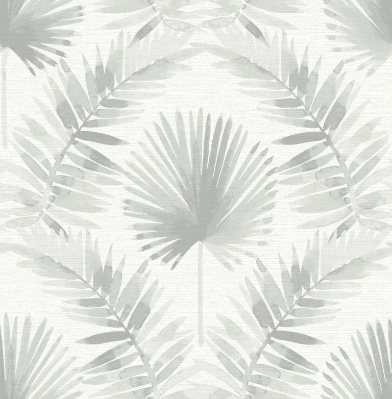Calla Painted Palm Wallpaper - Grey — Ảnh 3