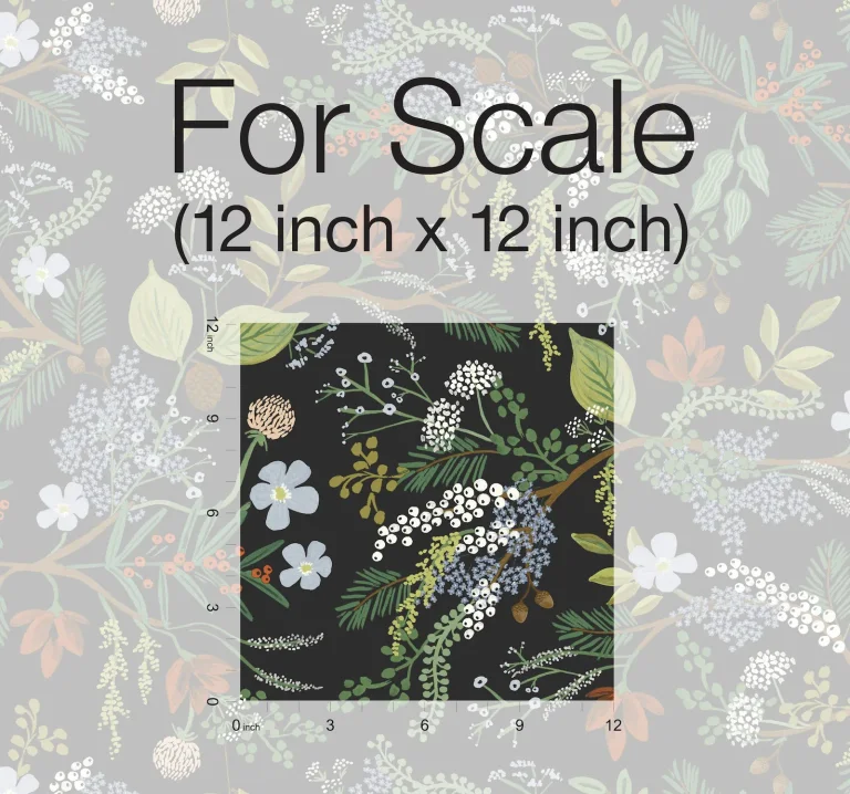 Rifle Paper Co. Juniper Forest Peel and Stick Wallpaper - Black — Ảnh 6