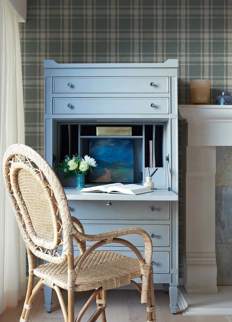 Chesapeake Antoine Flannel Wallpaper - Denim — Ảnh 2