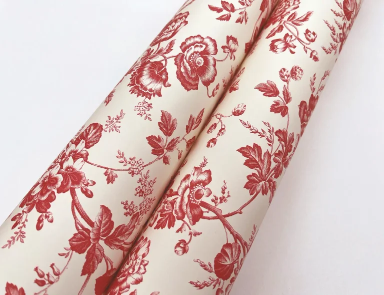 Anemone Toile Wallpaper - French Red — Ảnh 3