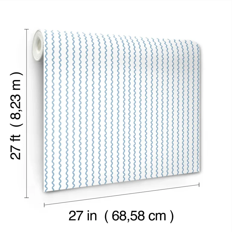 Rifle Paper Co. Rickrack Wallpaper - Blue — Ảnh 2