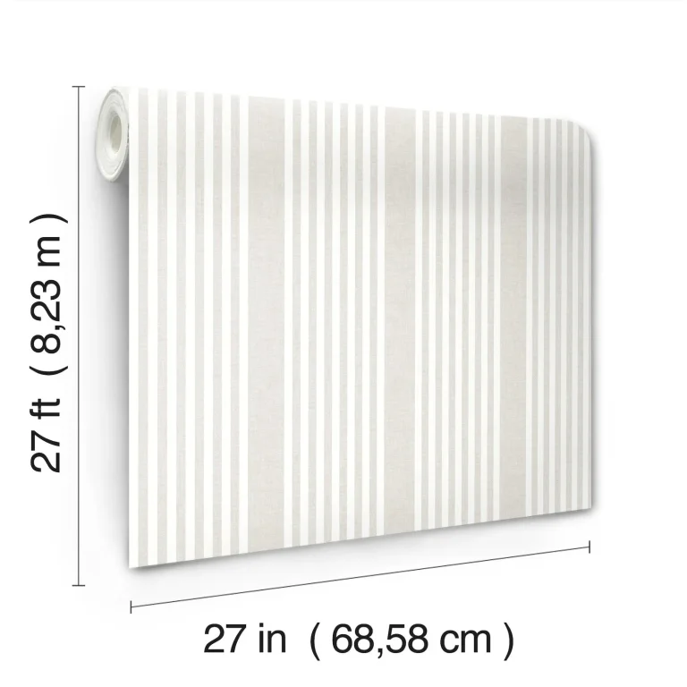 Magnolia Home French Linen Stripe Wallpaper - Soft Linen — Ảnh 4