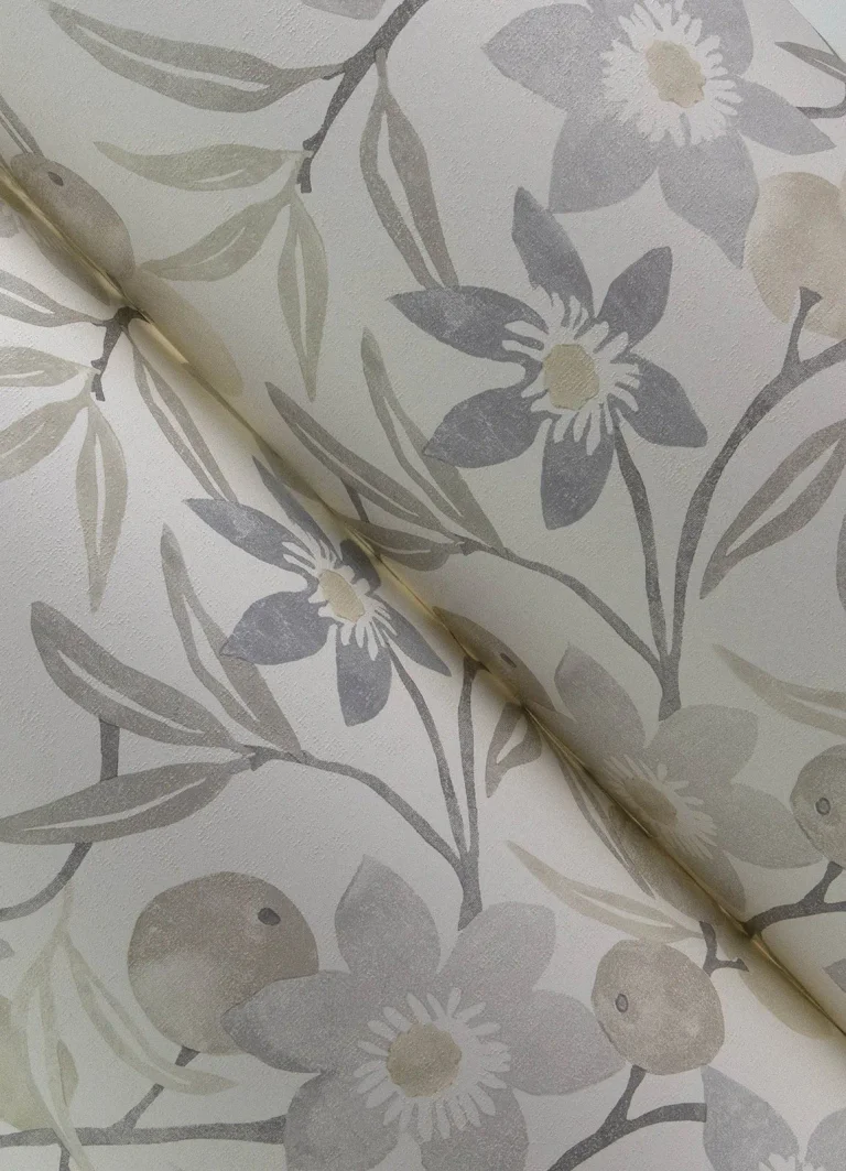 Chesapeake Passiflora Fruit and Floral Wallpaper - Grey — Ảnh 3