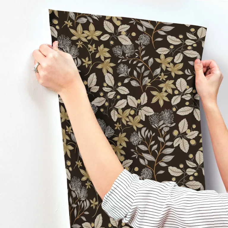 Mildred Botanical Trail Wallpaper - Black — Ảnh 2