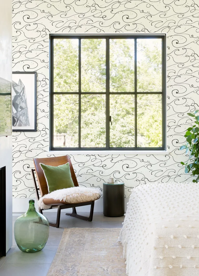 Chesapeake Kuroshio Ocean Wave Wallpaper - Charcoal — Ảnh 2