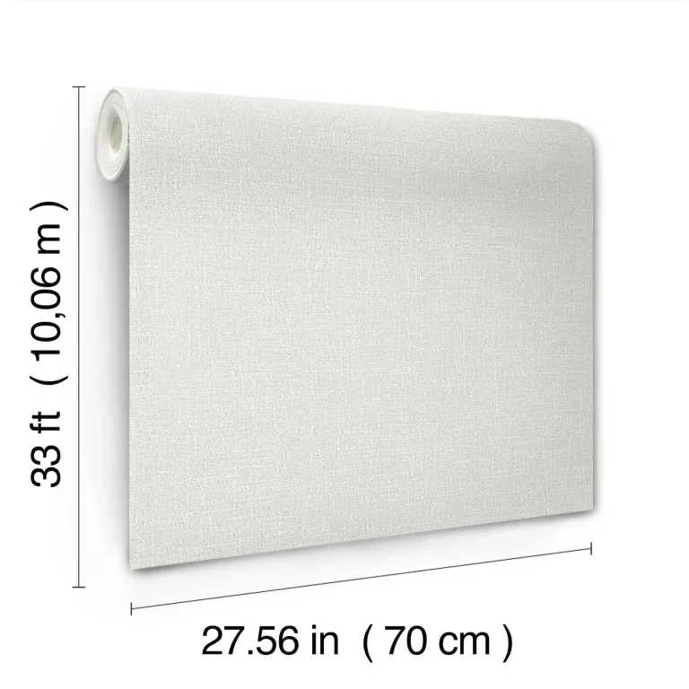 Highland Tweed Faux Fabric Wallpaper - Light Grey — Ảnh 4