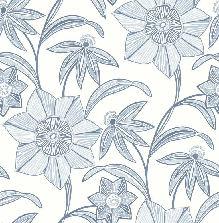 Star Flower Wallpaper - Blue — Ảnh 4