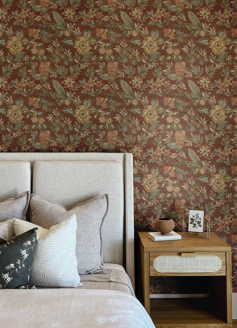 Chesapeake Begonia Floral Trail Wallpaper - Red — Ảnh 4