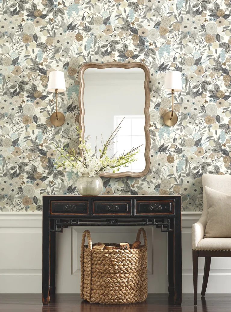 Rifle Paper Co. Garden Party Peel and Stick Wallpaper - Linen Multi — Ảnh 4