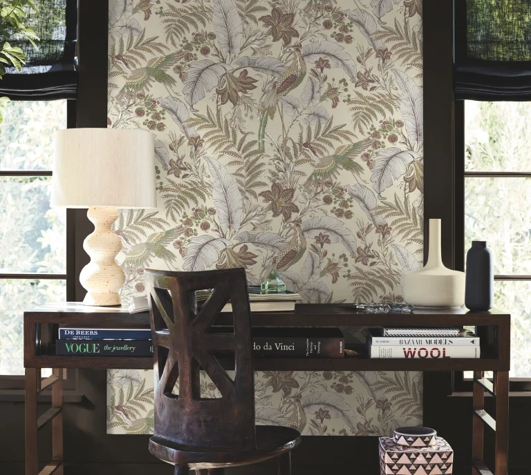 Heronwood Wallpaper - Mulberry — Image 4