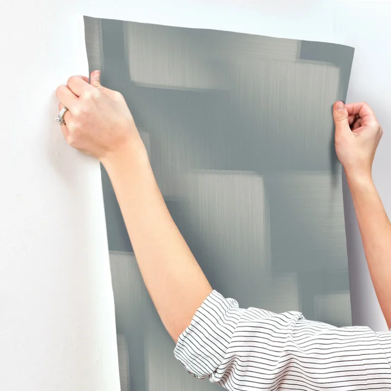 Silk Madras Abstract Geometric Wallpaper - Slate — Ảnh 5