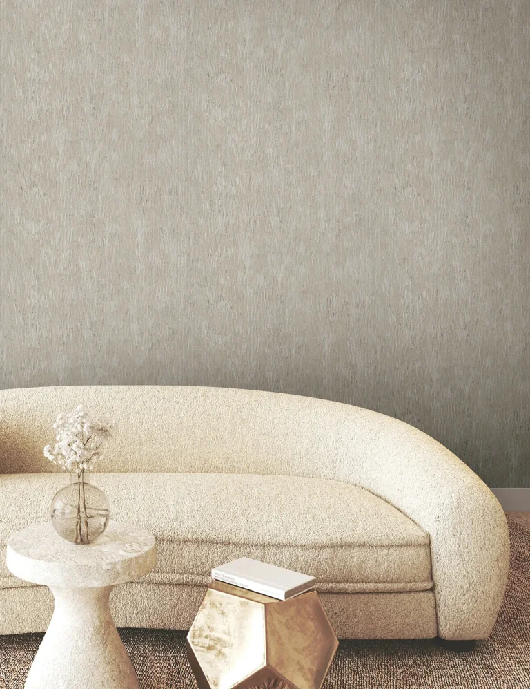 Gilded Plume Wallpaper - Warm Grey — Image 3