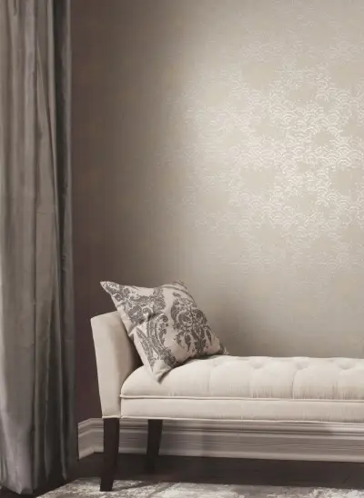 Eclipse Wallpaper - Khaki/Silver