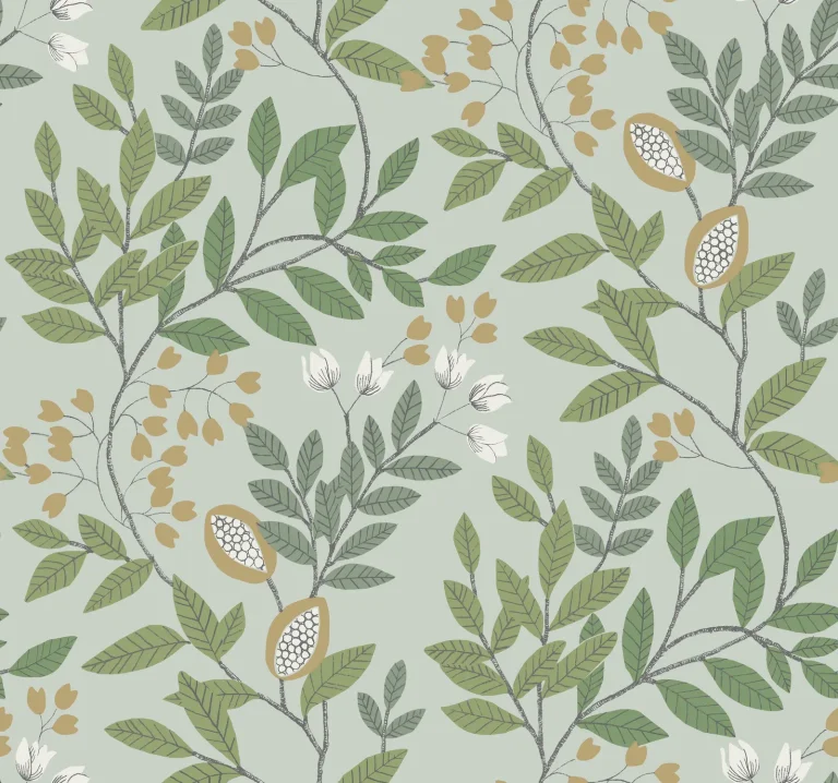 Eden Retreat Wallpaper - Jade/Gold — Ảnh 4