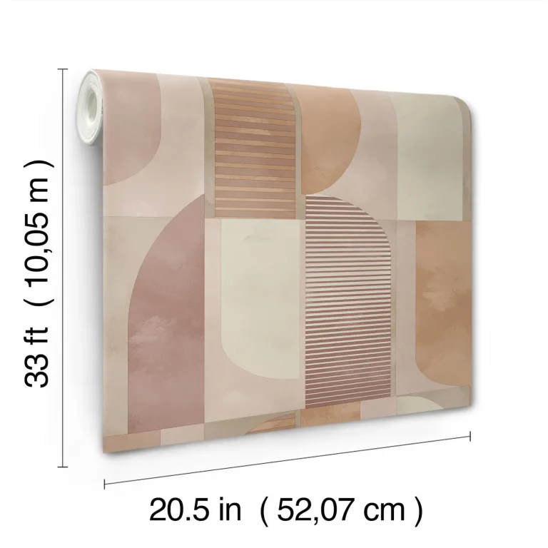 Otto Abstract Geometric Wallpaper - Terracotta — Ảnh 2