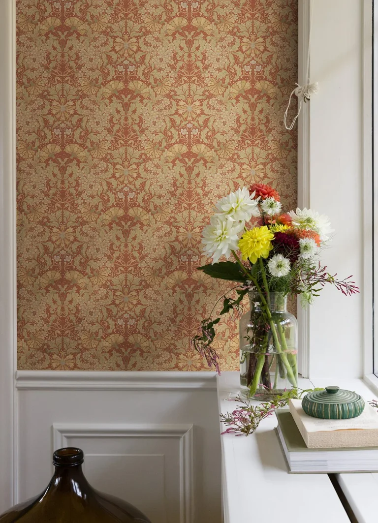 Ojvind Floral Ogee Wallpaper - Rust — Ảnh 3
