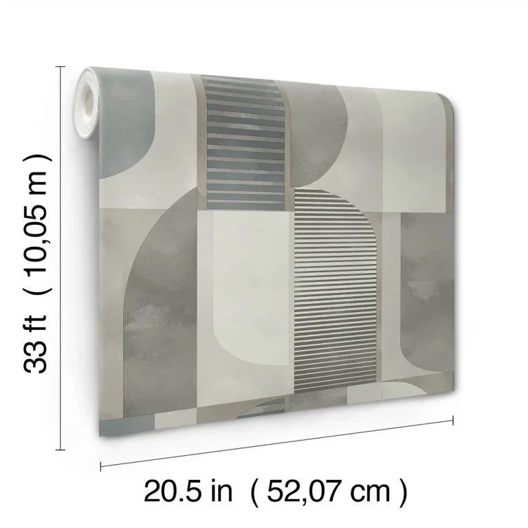 Otto Abstract Geometric Wallpaper - Taupe/Black — Ảnh 2